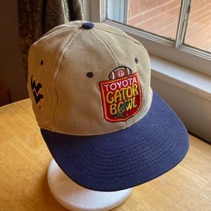 Toyota Gator Bowl baseball style hat tan blue never used, made in USA